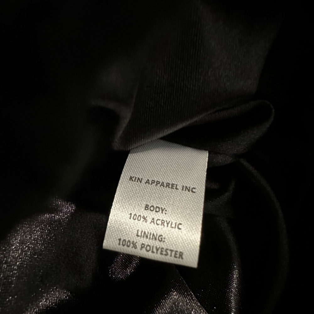 Kin Apparel Satin Lined Black Ponytail Beanie - Picture 8 of 8